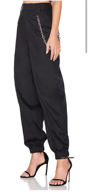 I.AM.GIA Cobain Chain Cargo Joggers Indie Grunge in Black - Size XS thumbnail 1