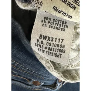 BKE Denim Kate Straight Leg Dark‎ Wash Blue Jeans Womens Size 25 x 29.5 Short thumbnail 10