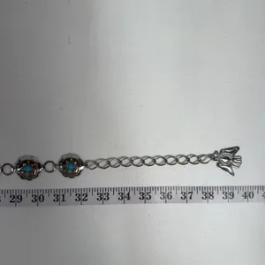 Thunderbird Western Boho Chain Belt Silver Turquoise Concho Lightweight Festival thumbnail 6