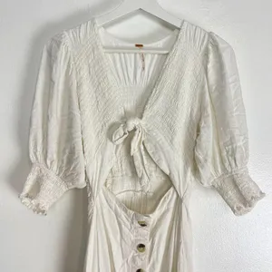 FREE PEOPLE String of Hearts Cutout Maxi Dress in White Size X-Small thumbnail 7