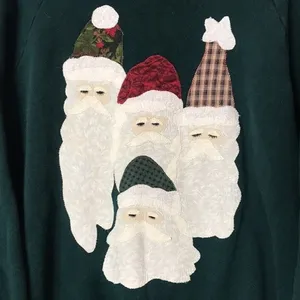 fruit of the loom Santa Clause Father Christmas Fleece Pullover sweater large‎ thumbnail 4