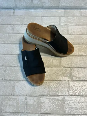 Tom’s Black Platform Slide Sandals - size 8 thumbnail 2