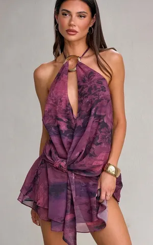 Tiger Mist indigo mini dress thumbnail 1