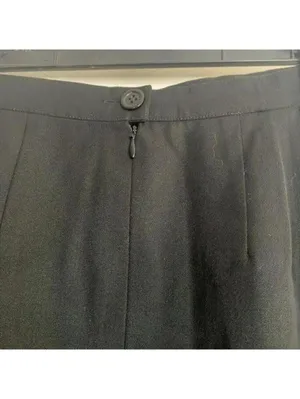 💕Karl Lagerfeld Black 100% Wool Black Pencil Skirt Minimal Business Career work thumbnail 5