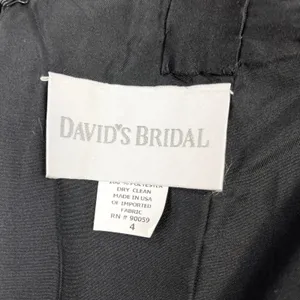 Davids Bridal Womens Dress‎ 4 Satin Strap Fit Flare Cocktail Party Flirty LBD thumbnail 7