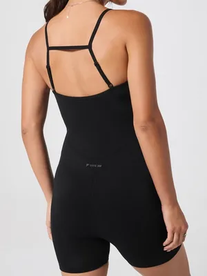 Fabletics 360 Black Seamless Onesie Romper Adjustable Strap Bodysuit thumbnail 2