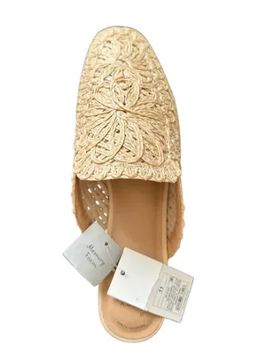 A New Day Greta Raffia Slip On Mule Flats Natural Tan Size 11 thumbnail 5