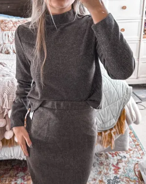 Old Navy Brown Sweater And Skirt Set thumbnail 3