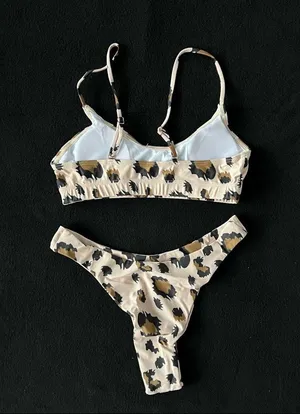 Boutique Cheetah print cheeky bikini thumbnail 6