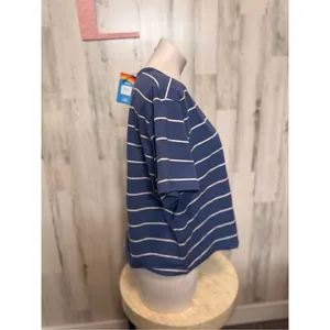 ALDI Gear Striped Crop T-Shirt Womens XL Extra Large Blue Retro NWT Camiseta thumbnail 3