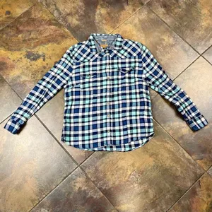 Jachs Girlfriend Bea Plaid Flannel Pearl Snap Western Shirt XL thumbnail 3