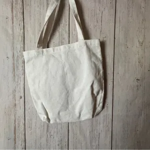 Bride Wedding Celebration Marriage Canvas Tote Bag with Gold Script thumbnail 4