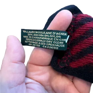 Lauren‎ Ralph Lauren Lambswool Red Black Chevron Beanie Hat CP thumbnail 4
