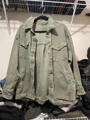 Aerie Olive denim jacket thumbnail 1