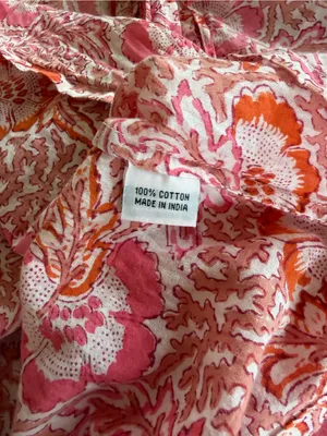 Roberta Roller Rabbit for Piperlime Pink Floral Cotton Tunic Blouse‎ L thumbnail 7