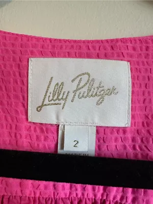 Lilly Pulitzer Deacon Mini Dress Pink 3/4 Sleeves Womens 2 Whimsy Preppy thumbnail 3