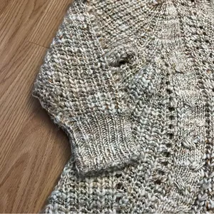 Matilda Jane Good Hart Wool‎ Blend Crochet Open Knit Sweater Women’s Size M Boho thumbnail 6