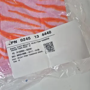 Savage x Fenty Wildly Pink Tangerine Tiger Print Bralette Plus Size 1X thumbnail 4