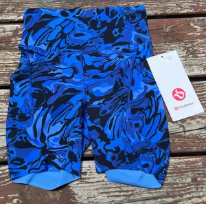 Lululemon Women’s Fast And Free HR Short 6" Pockets Galactic Cobalt Blue|Size:0 thumbnail 1