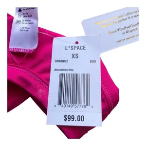 L*Space Anna Bitsy Cut Bougainvillea Pink Ribbed Bikini Bottom Women’s XS NWT thumbnail 10
