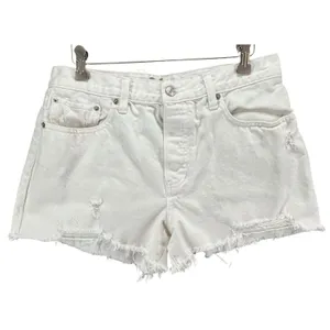 Free People We The Free Jean Shorts 31 Denim Button Fly Distress Cut Offs Beach‎ thumbnail 2