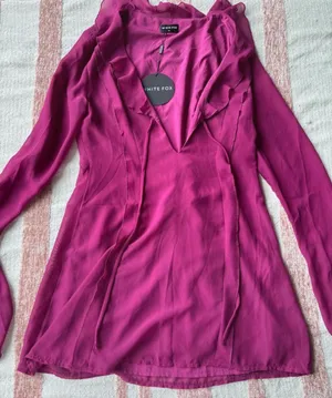 White Fox Boutique Women's Pink and Burgundy Dress thumbnail 1
