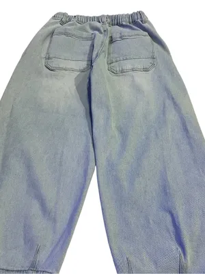 Madden Girl draw string barrel leg jeans size L thumbnail 3