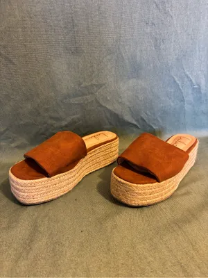 Lulu's Brown Espadrille Platform Sandals thumbnail 2