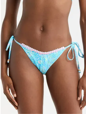 Kulani Kinis Blanket Stitched Embroidery Trim Side Bikini Bottoms Stargaze thumbnail 1