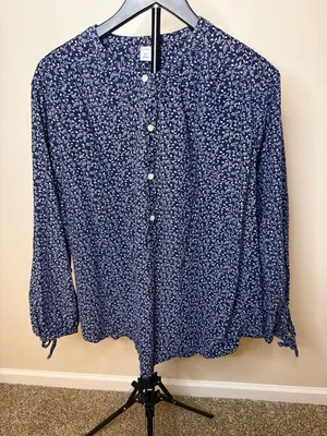 Old Navy Oversized Ditsy Floral Corduroy Top XXL thumbnail 1