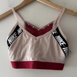 Nike Indy Logo Pink and Red‎ Sports Bra thumbnail 1