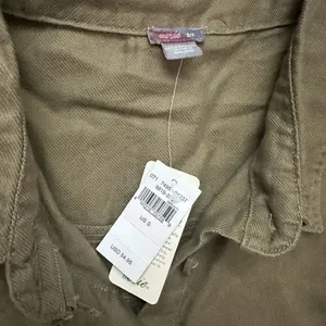 Aerie olive green military mechanic S new romper thumbnail 4