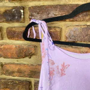 Free People Lavender Lilac Purple Floral Clear Skies Tunic Mini Dress Size Small thumbnail 4