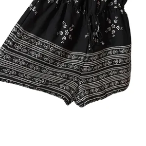 Bebop Be You Be Free Black and white floral‎ print romper Women's Size Large thumbnail 2
