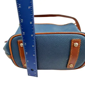 Dooney & Bourke Pebble Grain Leather Zip Sac Crossbody Bag Purse Jeans Blue thumbnail 8