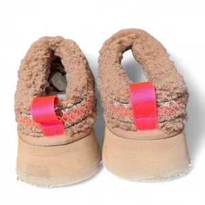 UGG Tazz Heritage Braid Platform Slippers Hardwood Shearling Women’s Size 10 thumbnail 6