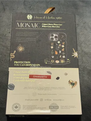 House of Harlow 1960 Black Mosaic Charm Case for iPhone 16 Pro Max NIB thumbnail 5