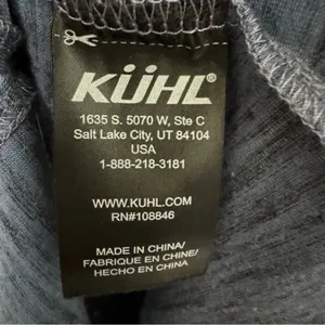 KUHL Small Lin‎ Shurt Blue Black Shirt Short Sleeve Outdoor Casual Weekend Top thumbnail 5