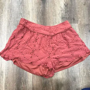 American Eagle red terracotta stretchy pull on shorts thumbnail 1
