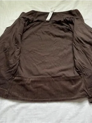 Lululemon Espresso Corduroy Jacket Scuba Track thumbnail 5