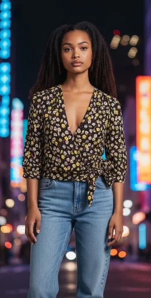*30off3* Madewell‎ Daisy button down shirt with tie at waist​ thumbnail 1
