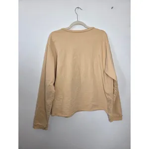 Polished Prints Butter Yellow Sweatshirt 100% Cotton Crewneck Clean Girl XL thumbnail 7