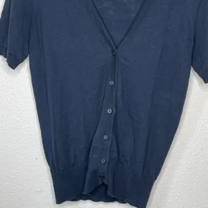 LOFT Cardigan Sweater‎ Navy thumbnail 2