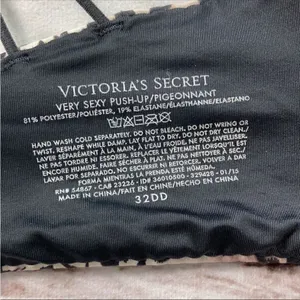 Victoria’s Secret Very Sexy Push-Up Bra Leopard Print Size 32DD thumbnail 5