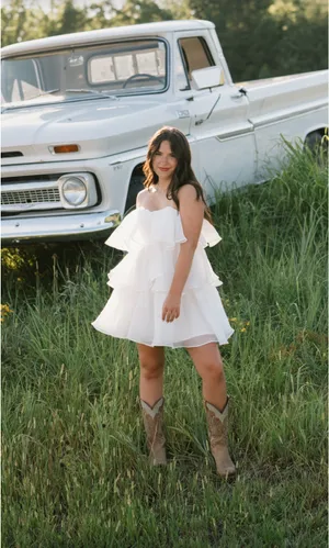 White bubble dress thumbnail 4