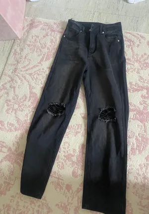 Black Wide Leg Jeans Size 4 thumbnail 1