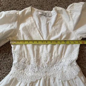 Endless Rose‎ Lace Trim Puff Sleeve Minidress White Sz S Coquette Cottage Core thumbnail 8