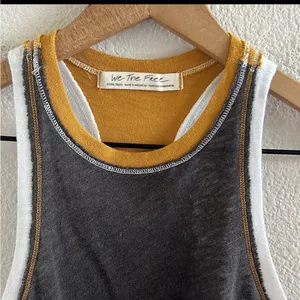 Free People Racerback fitted colorblock tank shirt XS thumbnail 3
