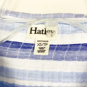 Hatley Organic Cotton Blue Striped Button Down Sz XS thumbnail 2