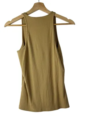 Banana Republic Camel Brown Scoop Neck Ribbed Basic Tank Top S thumbnail 2